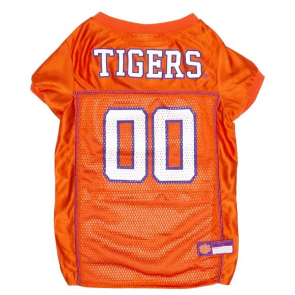 Orange Dog Football Jersey Clemson Tigers #00 Size Large Pets Sports Mesh Shirt - Picture 1 of 7